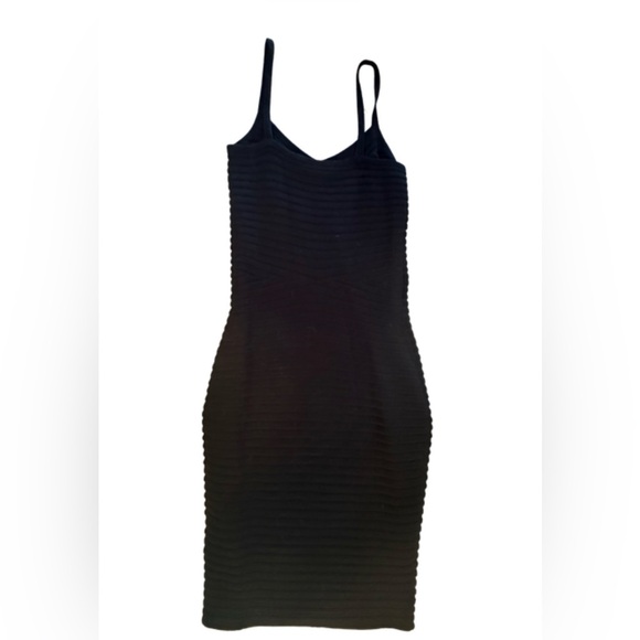 Alexander Wang Ribbed Bodycon Mini Dress Black Medium - Picture 3 of 8